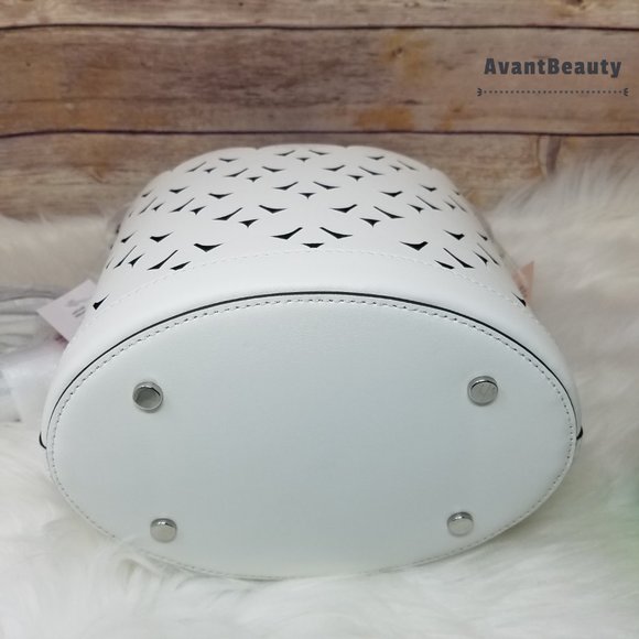 Kate Spade Small Bucket heart Optic White Dorit - Picture 12 of 15